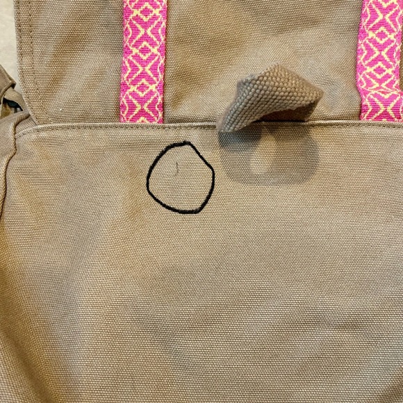 American Girl Lea Clark Tan Brown Canvas Embroidered Messenger Bag Backpack - Picture 11 of 11